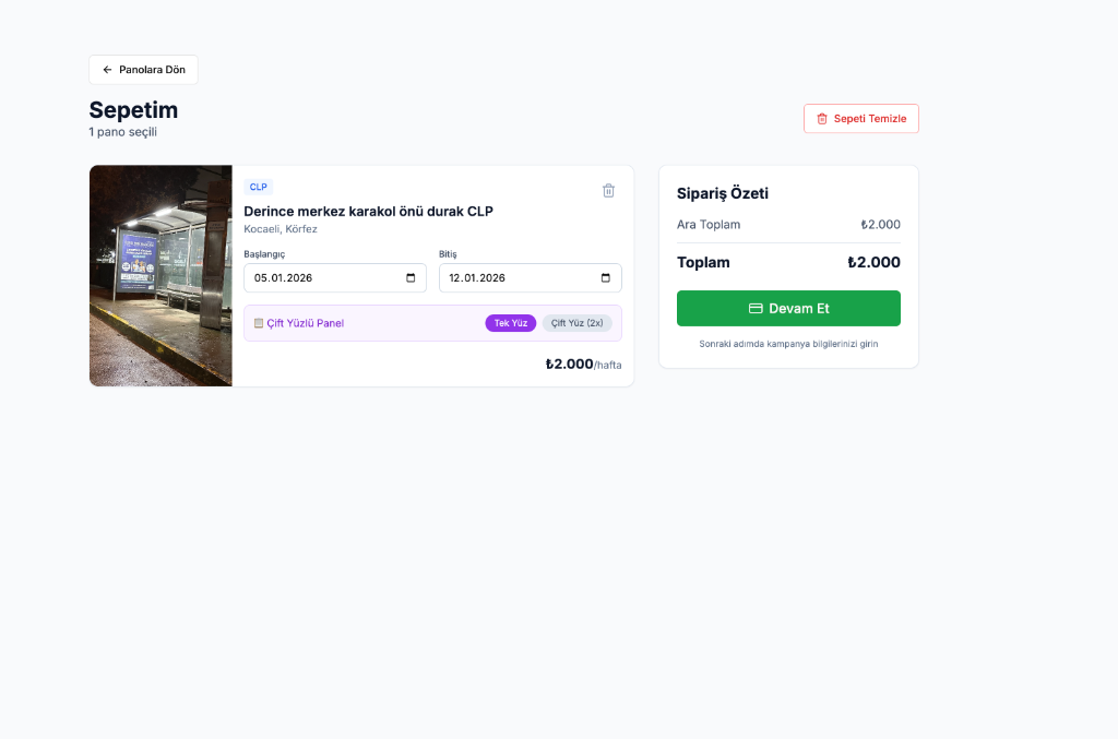 Sepetinizi Oluşturun